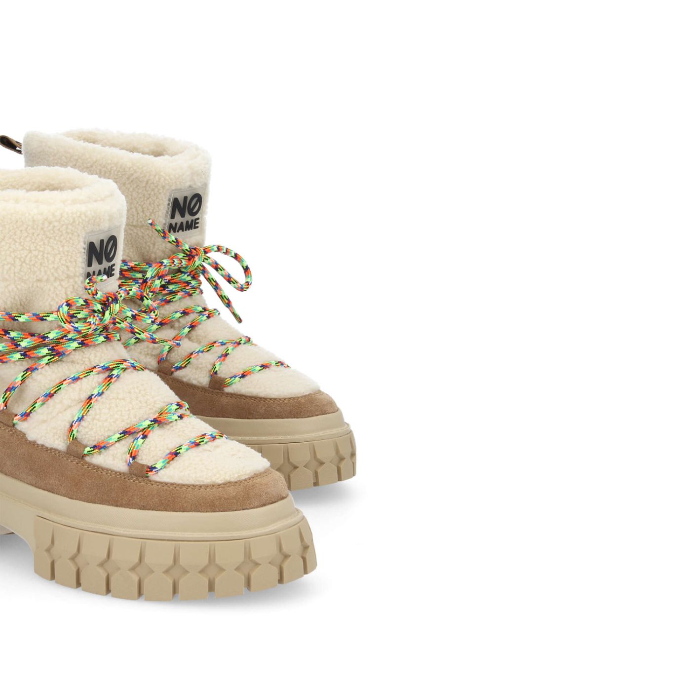 GRAVITEE SNOWBOOTS W  -  SHEEPY/SUEDE  - BIANCO SPORCO/NOCCIOLA